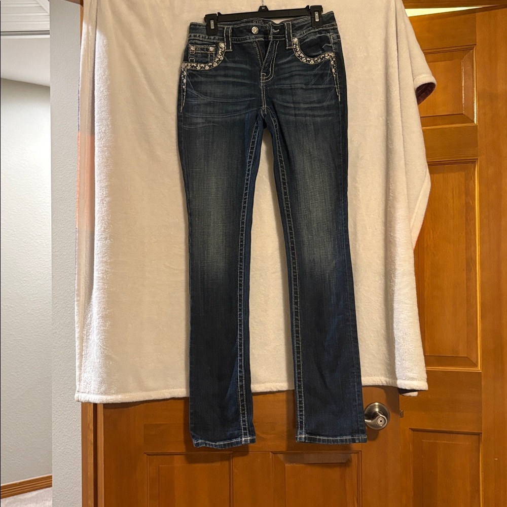 Miss Me Embellished Blue Jeans